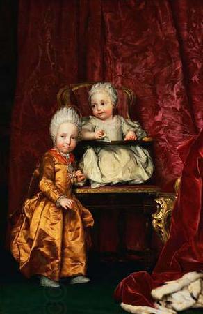 Anton Raphael Mengs Portrait of Archduke Ferdinand (1769-1824) and Archduchess Maria Anna of Austria (1770-1809), children of Leopold II, Holy Roman Emperor China oil painting art